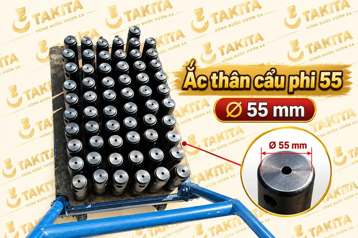 Ắc than cẩu Ø55 phụ tùng cẩu tháp