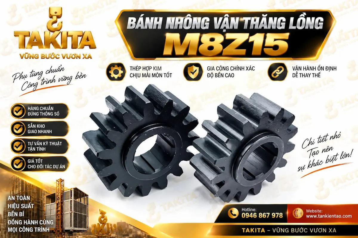 Bánh nhông vận thăng lồng M8Z15 ANKA GJJ
