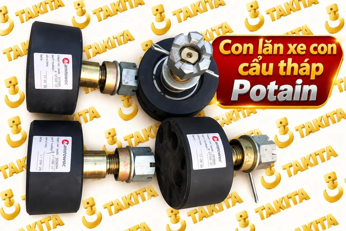 Con lăn xe con cẩu tháp Potain